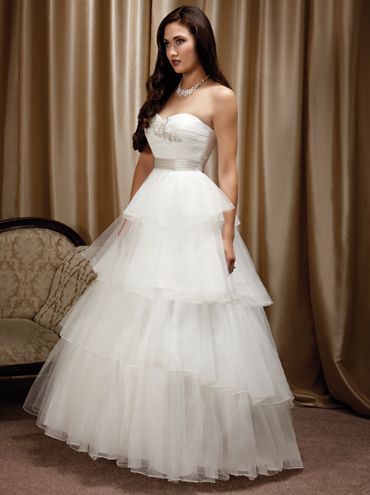 Cheap Two Piece Detachable Skirt Wedding Dress Ball Gown Strapless