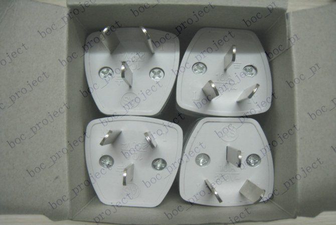 Reino Unido U. UE Universal para AU AD AD ADAPTADOR DO ADAPTOR DE VIAGEM 3 PIN Converter Australia lot2361642