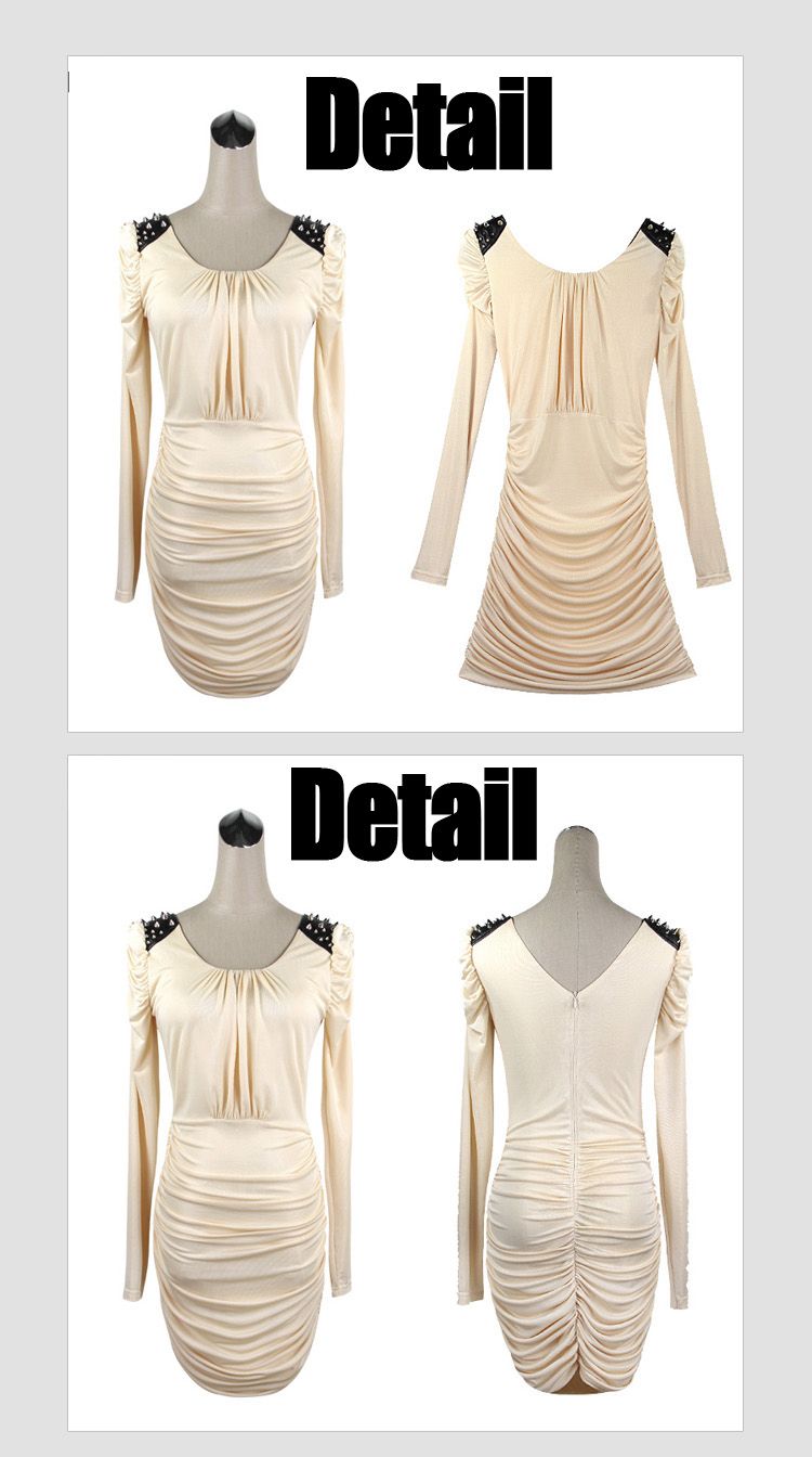 2013 Fashion Lady One Piece Skinny Tight Skirt Long Sleeve Slim Dress YMS1 112 From Fashionup