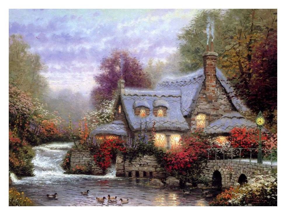 HD Print Oil Painting On Canvas Art DecoNatural Landscape From Wuhaisu