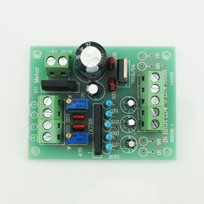 PCB del driver del misuratore VU Completato Stereo scheda TA7318P due misuratori VU Nuovo # BV066 @CF