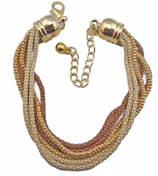 

European Style Multilayer Enamel Snake Chain Bracelet Unisex jewelry, Black