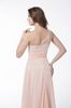 2015 Eine Linie Eine Schulter Rosa Seitenschlitz Chiffon über Satin Brautkleider mit Perlenstickerei Dhyz 01