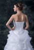 Fashion A Line White Sexy Strapless Wedding Dresses Hi Lo Court Train Pleated Beated Bridal Gowns dhyz 011361357