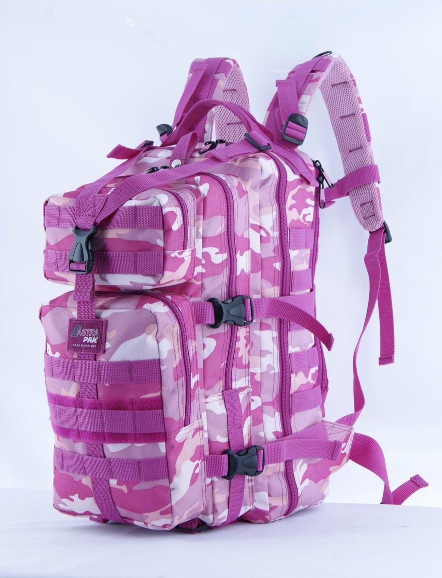pink camouflage backpack