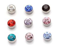 Wholesale Pop Star Style Mix Color mm Magnetic Round Acrylic Stud Earrings Ms Jewelry Non piercing Clip on Earring
