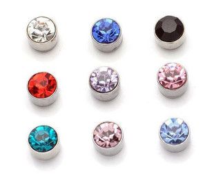 POP Star Style Mix Kleur 4mm Magnetische Ronde Acryl Stud Oorbellen MS Sieraden Niet-Piercing Clip-on Earring