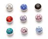 Pop Yıldız Tarzı Mix Renk 4mm Manyetik Yuvarlak Akrilik Saplama Küpe Bayan Takı Olmayan piercing Klip-Küpe