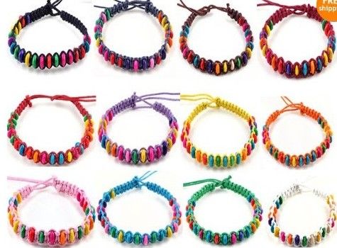 200 stks wax lijn gekleurde kralen armband wax touw gevlochten vriendschap armband