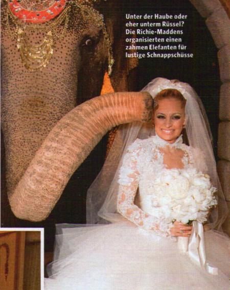 nicole richie in a muslim style wedding dress