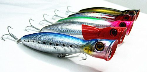 Frete grátis 13 cm 36g Poper Isca De Pesca Isca De Plástico Rígido Isca Flutuante VMC Gancho Cinco Cores Escolher