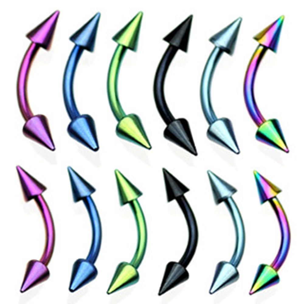 2017 Wholesale 316l Plated Spike Eyebrow Ring Eyebrow Piercing with Eyebrow Piercing Jewelry