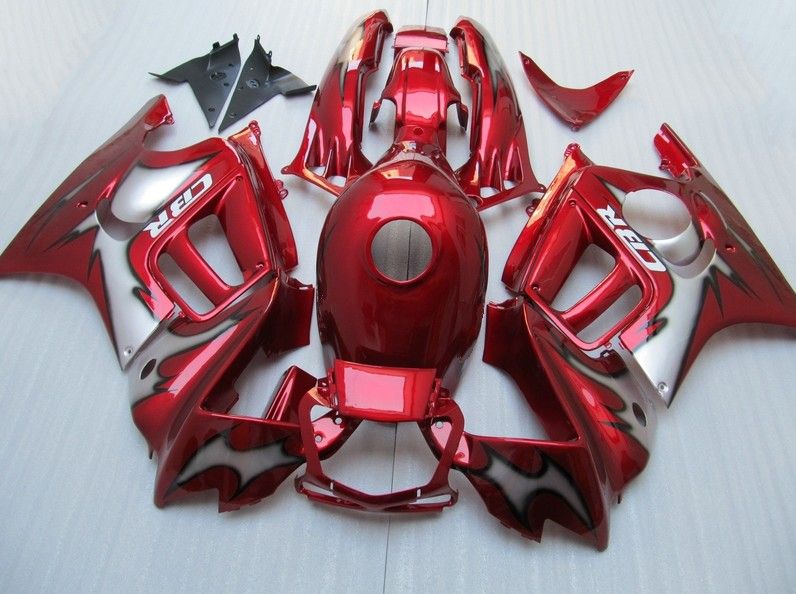 Gratis aanpassen Rood grijs ABS Kuip kit voor Honda CBR600F3 95 96 CBR600 F3 1995 1996 CBR 600 F3 95 96