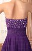 2015 Purple Hi Lo Ruched Skirt Cocktail Dresses Chiffon Pleated Sweetheart Homecoming Dresses HW0724052459