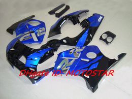Free Custom blue black bodywork FOR Honda CBR250RR MC19 1987 1989 CBR 250RR 87 88 89 CBR250 fairing kit