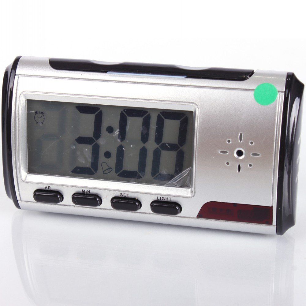 HD Table Hidden Spy Alarm Clock Camera Mini DVR Motion/Sound Activated
