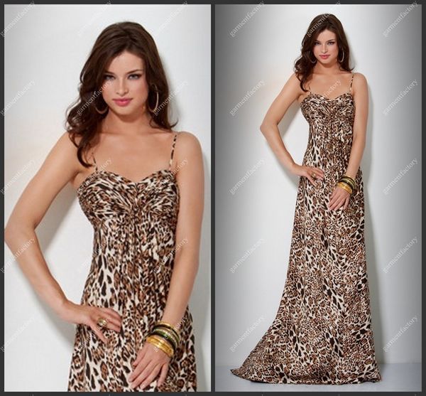 Leopard Print Evening Dresses Gowns 2013 Spaghetti Strap A Line Special ...