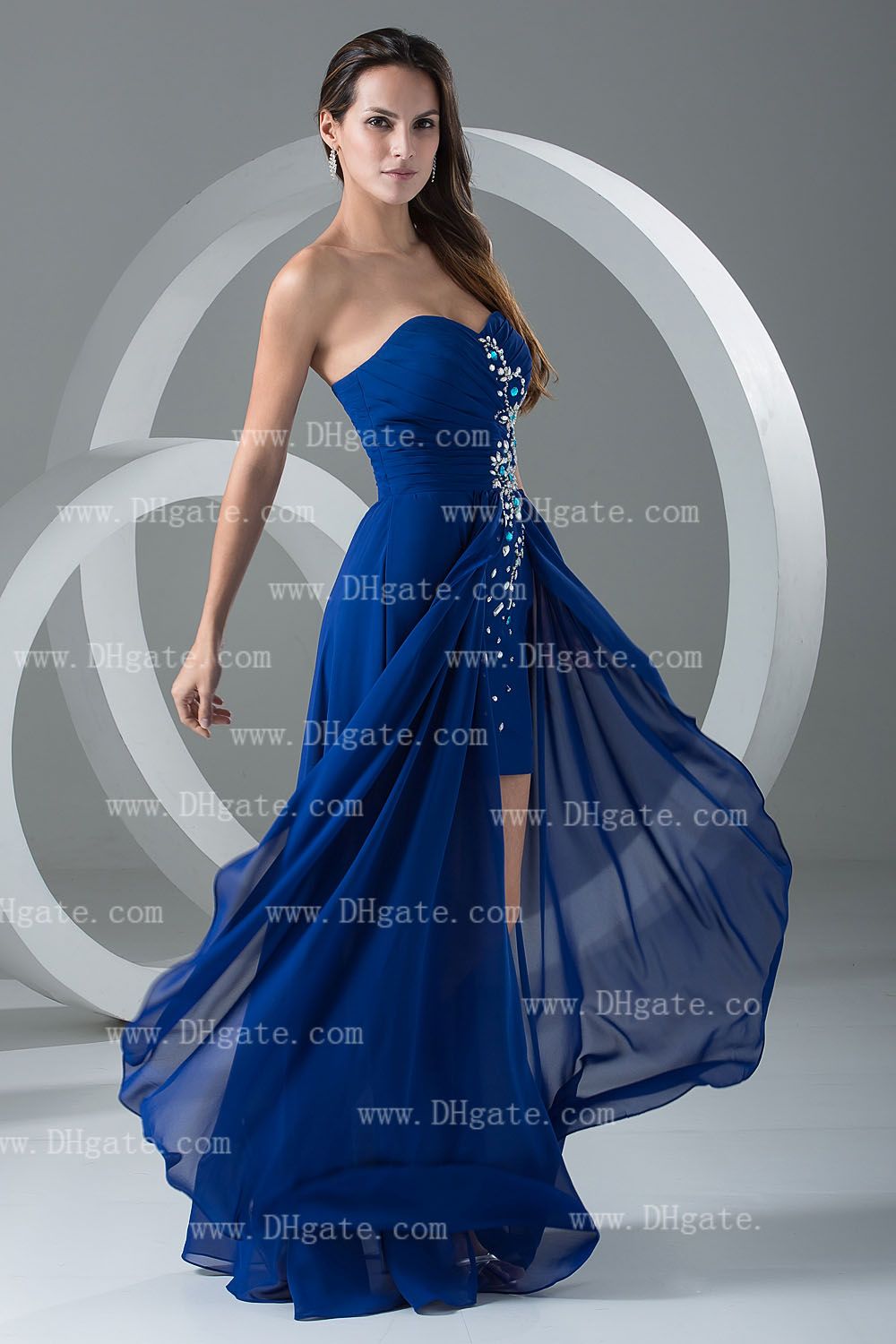 blue colour one piece dress