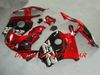 Red Black Fairings Kit för Honda CBR 250RR MC22 1991-1998 CBR250RR CBR250 91-98 MC 22 ABS-karosseri