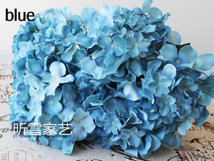 Nice 20p Silk Artificial Hydrangea pincushion Laurustinus Flower Single Stem Bush Wedding Home Party Decorative Flowers