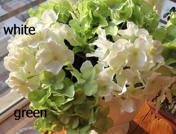 Jedwabny sztuczny hortensja sztuczna hortensja kwiat na ślubne bukiety centralne elementy domowe kwiaty dekoracyjne przyjęcie świąteczne HO9179075