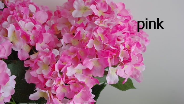 실크 싱글 스템 수국 인공 꽃 수국 핀쿠션 DIY 웨딩 꽃가루 액세서리 6787870에 대한 Laurustinus 꽃