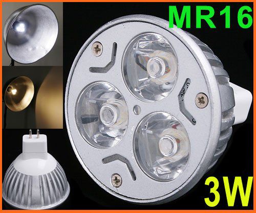 100개 12V 3W 3*1W MR16 GU5.3 흰색 LED 조명 Led 램프 전구 스포트라이트 스포트 라이트 DHL FedEx를 통해