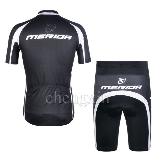 Cycling Wear Blackamphite Short Sleeve Cycling Jersey Shorts 2012 Merida Set SizEXS4XL M0428565243