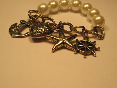 Moda vintage Anchor stella marina timone scolpito pesca cuore grande braccialetto di perle donne regali di Natale 15 pezzi