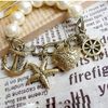 Moda vintage Anchor stella marina timone scolpito pesca cuore grande braccialetto di perle donne regali di Natale 15 pezzi