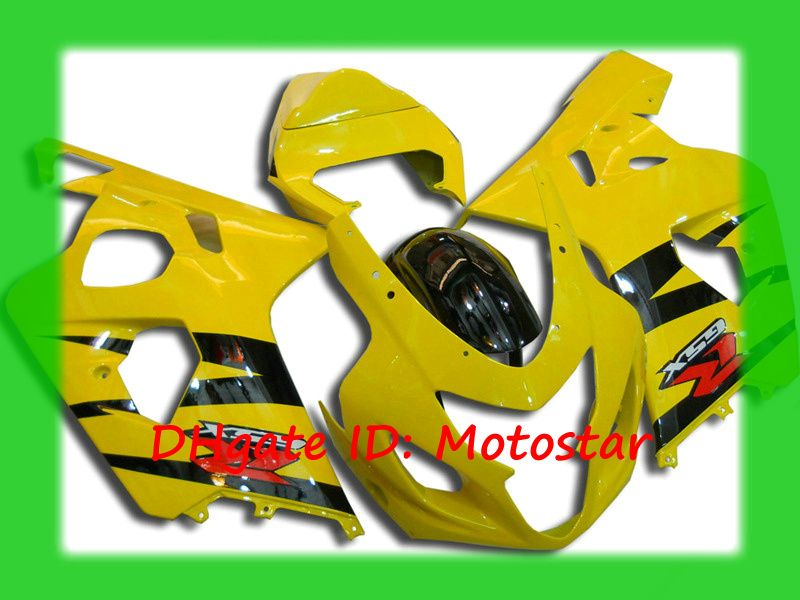 Niestandardowe żółte owiewki dla Suzuki 2004 2005 GSXR 600 750 K4 GSXR600 GSXR750 04 05 Fairings naprawy nadwozia