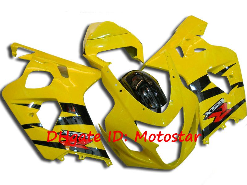 Niestandardowe żółte owiewki dla Suzuki 2004 2005 GSXR 600 750 K4 GSXR600 GSXR750 04 05 Fairings naprawy nadwozia