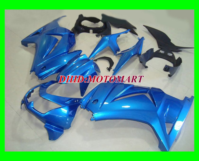 Molde de injeção azul kit de Carenagem para KAWASAKI Ninja ZX250R 08-12 ZX 250R 2008 2010 2012 EX250 08 09 10 11 12