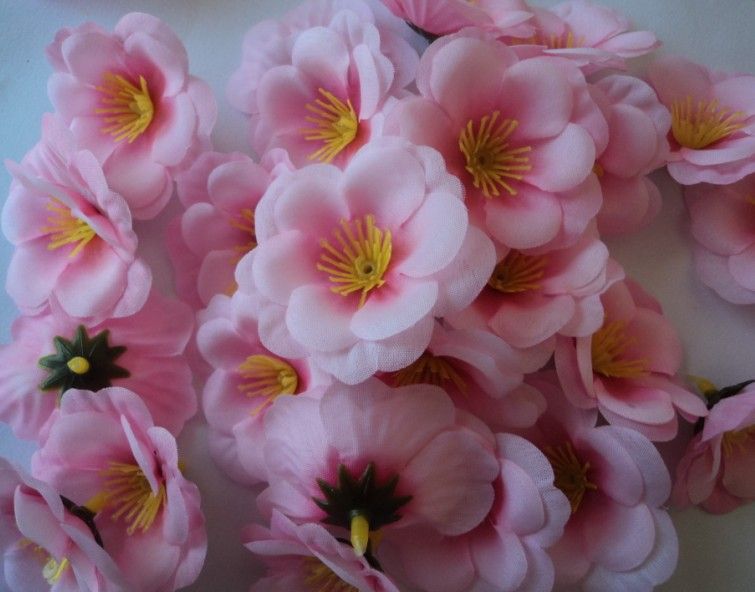 500p 55 cm Seidenkünstig Simulation Blumen rosa Farbe Pfirsichblume für DIY -Braut Bouquet8272682