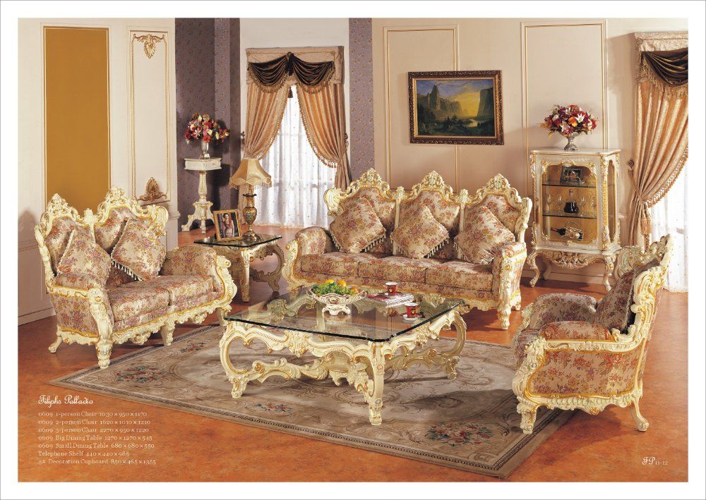 hot selling,rococo style living room sofa set, palace royal