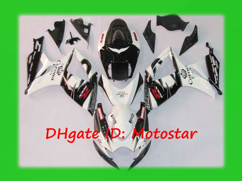 100% spuitgieten Zwart ALSARE corona kuip kit voor SUZUKI 2006 2007 GSXR 600 750 K6 GSXR600 GSXR750 06 07 carrosserie