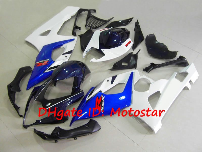 Kostenloses Motorhauben-Verkleidungsset in Blau und Weiß für Suzuki 2005 2006 GSX-R1000 K5 GSXR 1000 05 06 GSXR1000 Karosserieverkleidungen