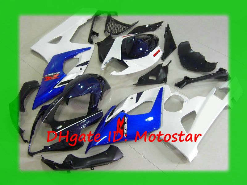 طقم عهد أبيض أبيض مجاني لـ Suzuki 2005 2006 GSX-R1000 K5 GSXR 1000 05 06 GSXR1000 Fairings Bodywork