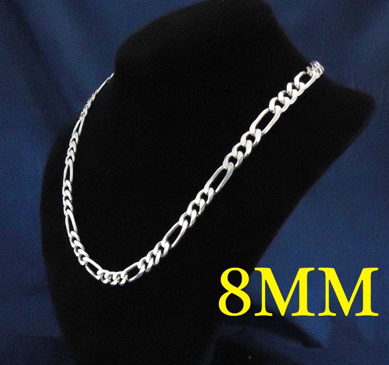 Mix Size 925 Silver 8mm Flat Mens 
