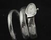 Darmowa wysyłka nowa dama Tubogas ze stali nierdzewnej wąż zegarek srebrna tarcza damska moda kwarcowe zegarki na rękę