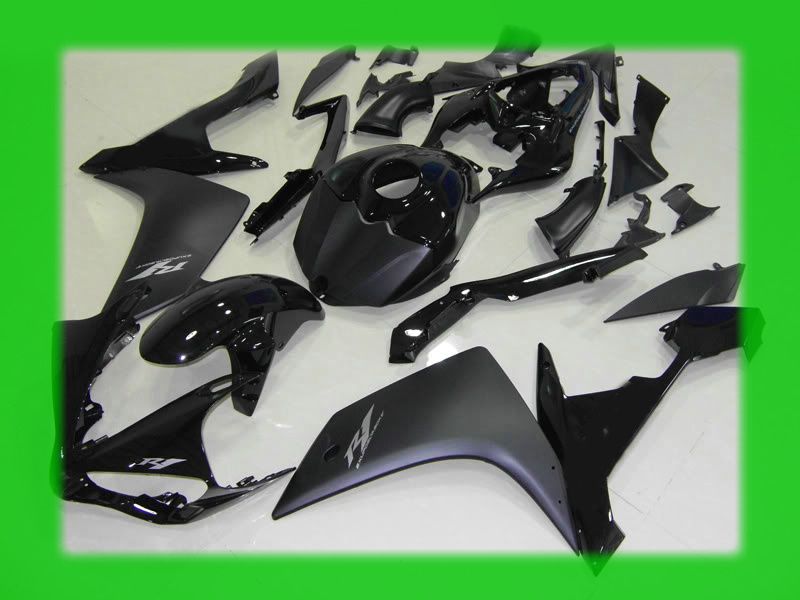 Matte Gloss Black Fairings Kit dla Yamaha 2007 2008 YZF-R1 YZFR1 YZF R1 YZF1000 07 08 Nadwozie Y1701