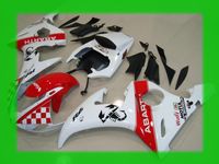 Wholesale Red white ABARTH fairings for YAMAHA YZF R6 YZFR6 YZF R6 YZF600 bodywork fairing kit
