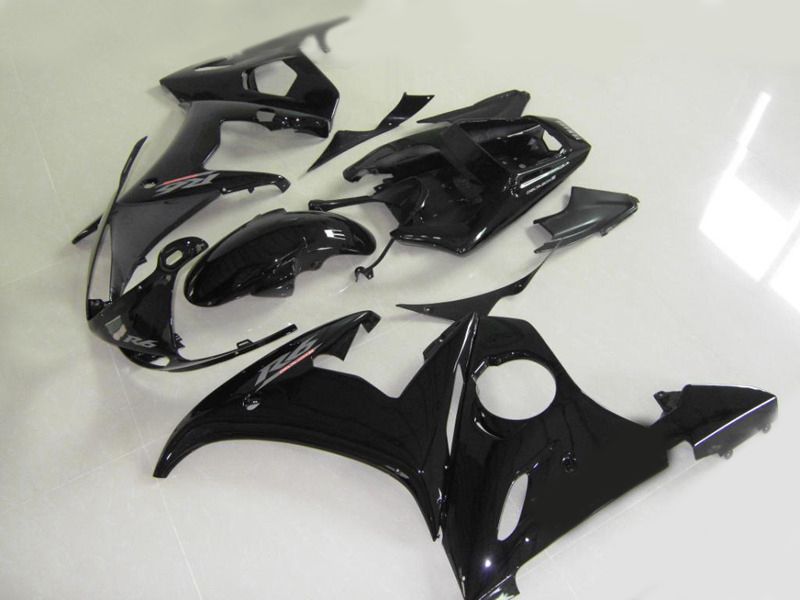 Yamaha için Parlak Siyah 2003 2004 YZF-R6 Fairing Kit YZFR6 03 04 YZF R6 YZF600 BÜYÜCÜ YÜKSEKLERLERİ