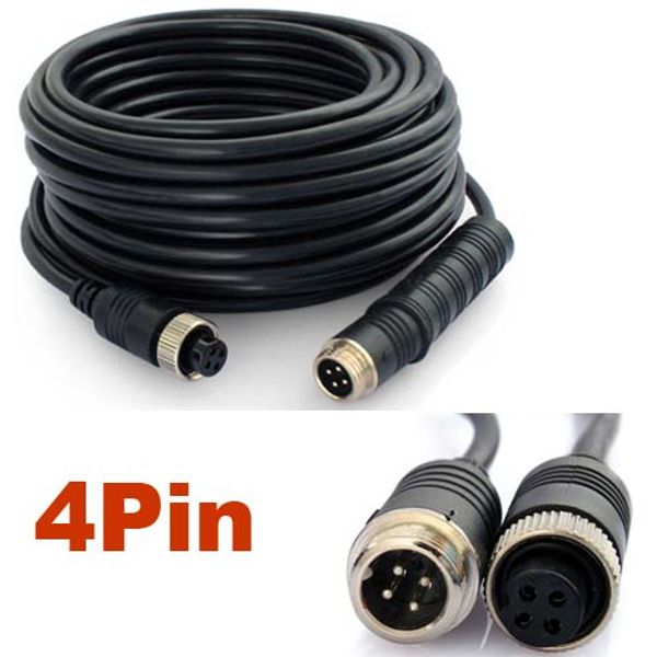 

10m 33ft 4pin connecter video power cable for 4pin truck caravan bu camera waterproof 50pc lot