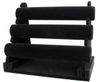 1st Black 3-Tier Velvet Watch Armband Jewelry Display Holder Stand Rack239k