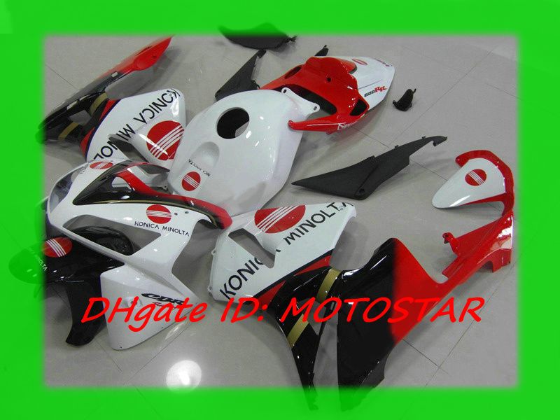 

H65F red Konica Injection fairings for Honda 2005 2006 CBR600RR F5 CBR 600RR 05 06 CBR600 bodywork, Multi-color