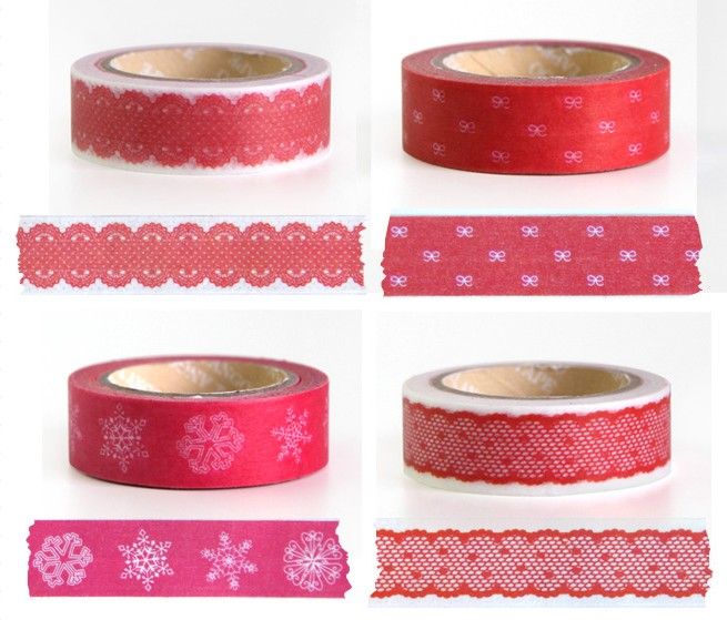 Trevligt tryck Washi Tape 32 Designs Vintage Lace Dotty Check Cartoon Series Washi Masking Tape KD1 2016