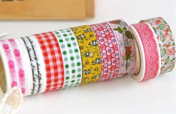 Schönes bedrucktes Washi Tape 32 Designs Vintage Spitze Dotty Check Cartoon Serie Washi Masking Tape KD1 2016