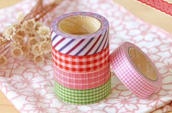 Mooie afdrukken Washi -tape 32 ontwerpen Vintage Lace Dotty Check Cartoon Series Washi -afplakkingstape KD1 2016