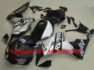 Düz gümüş siyah REPSOL Enjeksiyon kaporta seti 2006 2007 CBR1000RR CBR 1000RR CBR1000 06 07 yol yarış kaporta kitleri